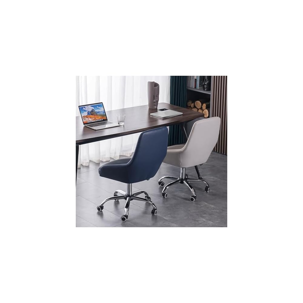 Swivel Office Chair with Wheels Padded Desk Chair,Adjustable Height/Tilt,Task Computer Chair Chairs,Steel Five-Star Foot Base,High Back Home Office Chairs/Blue/Size (Orange 1 Size)