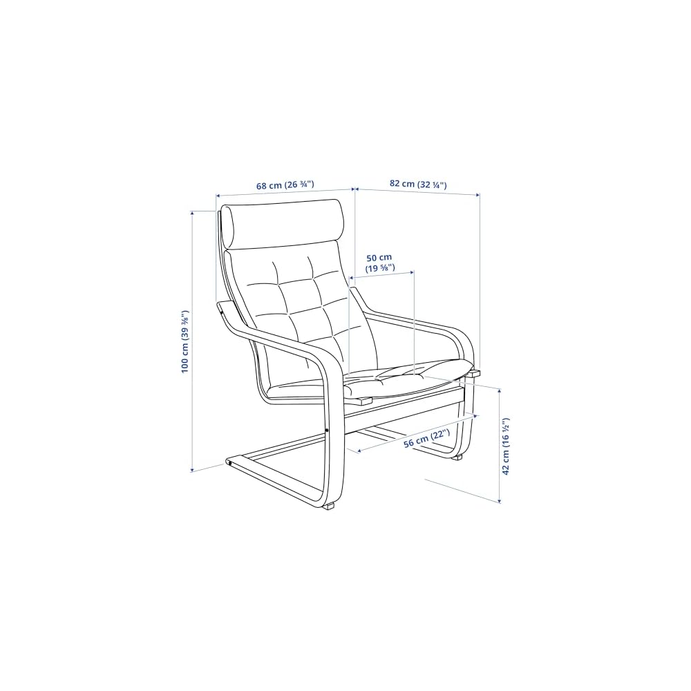 ProTuning POÄNG Armchair and footstool, white stained oak veneer/Gunnared light green
