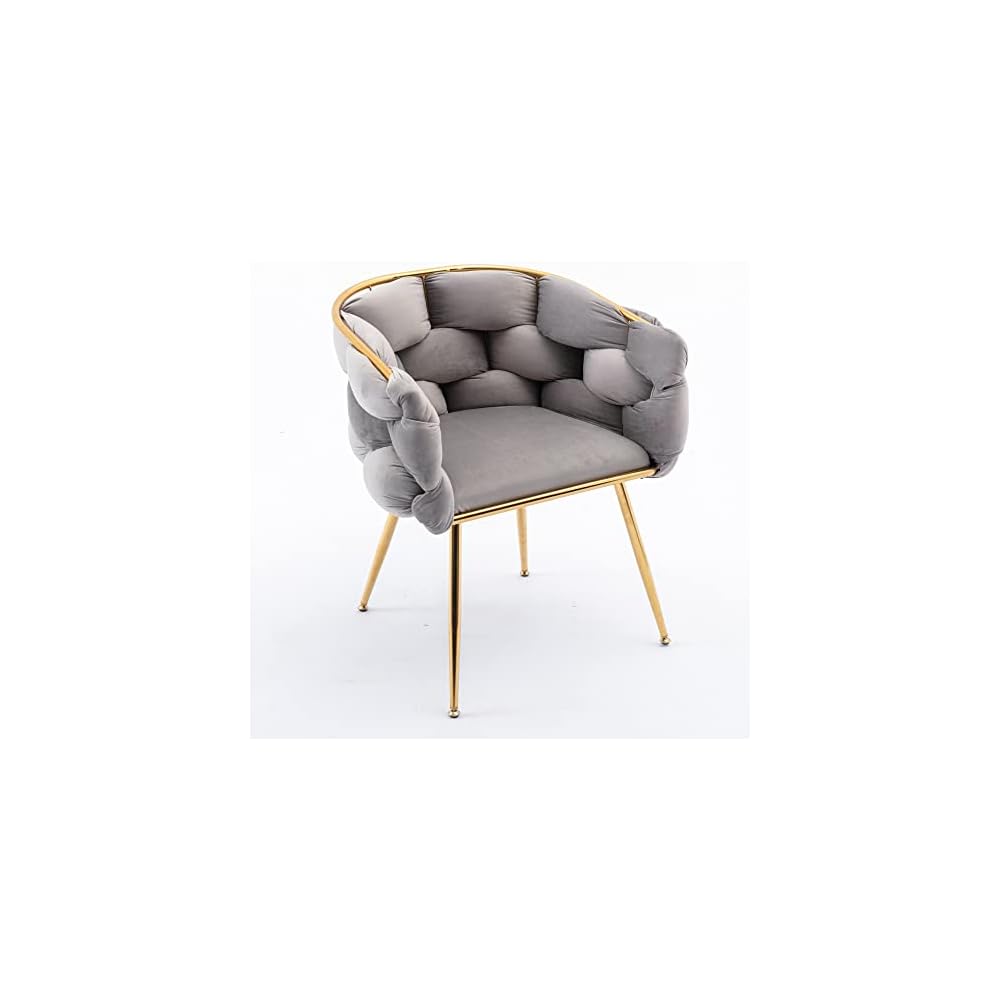 Accent Chair, One Size, Gray Velvet