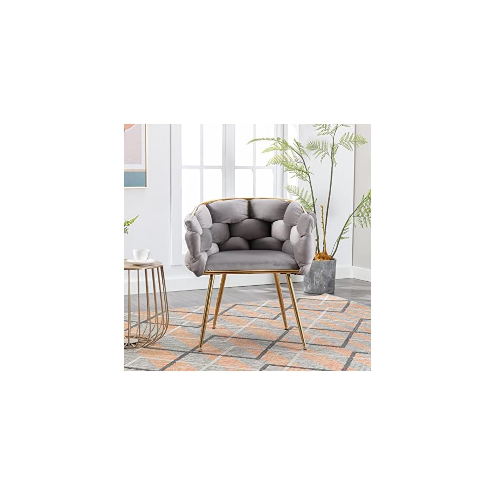 Accent Chair, One Size, Gray Velvet
