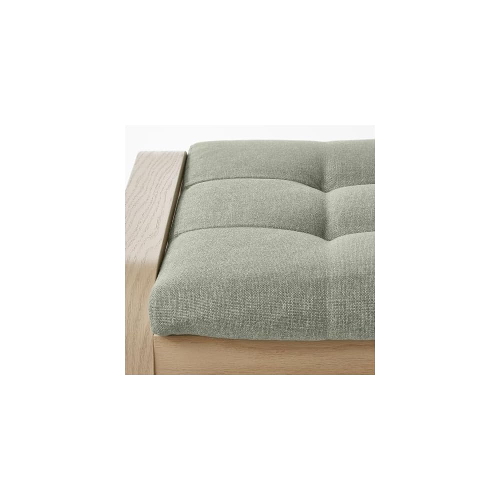 ProTuning POÄNG Armchair and footstool, white stained oak veneer/Gunnared light green