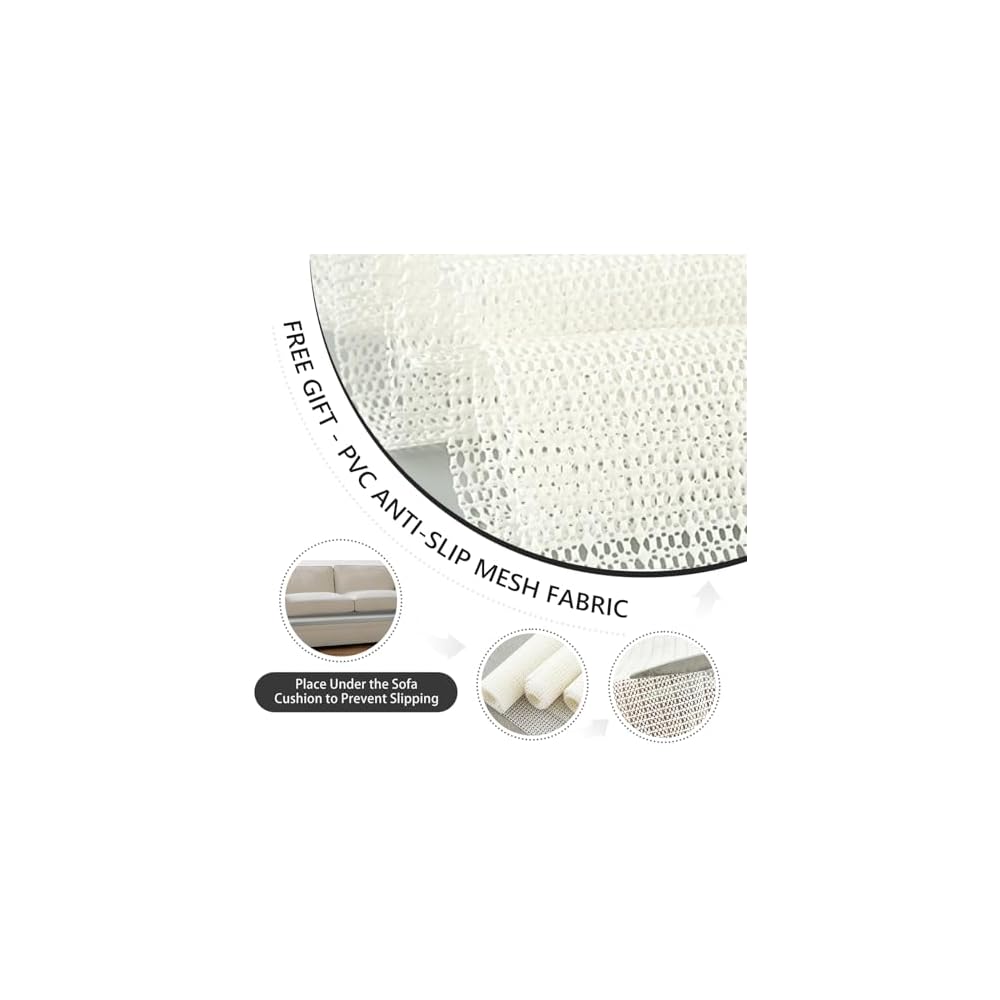 Couch Cushion Support High Density Foam 22X22X2.4 Inches Sofa Couch Supports for Sagging Cushions Light Grey 2Pcs with Anti Slip Mesh Fabric