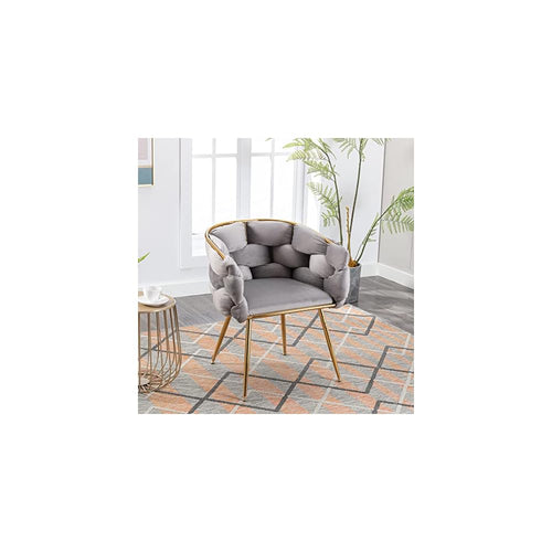 Accent Chair, One Size, Gray Velvet