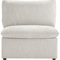 CHITA Modern Down Filled Upholstered Middle Armless Sofa for Sectional Modular Couch, Snow